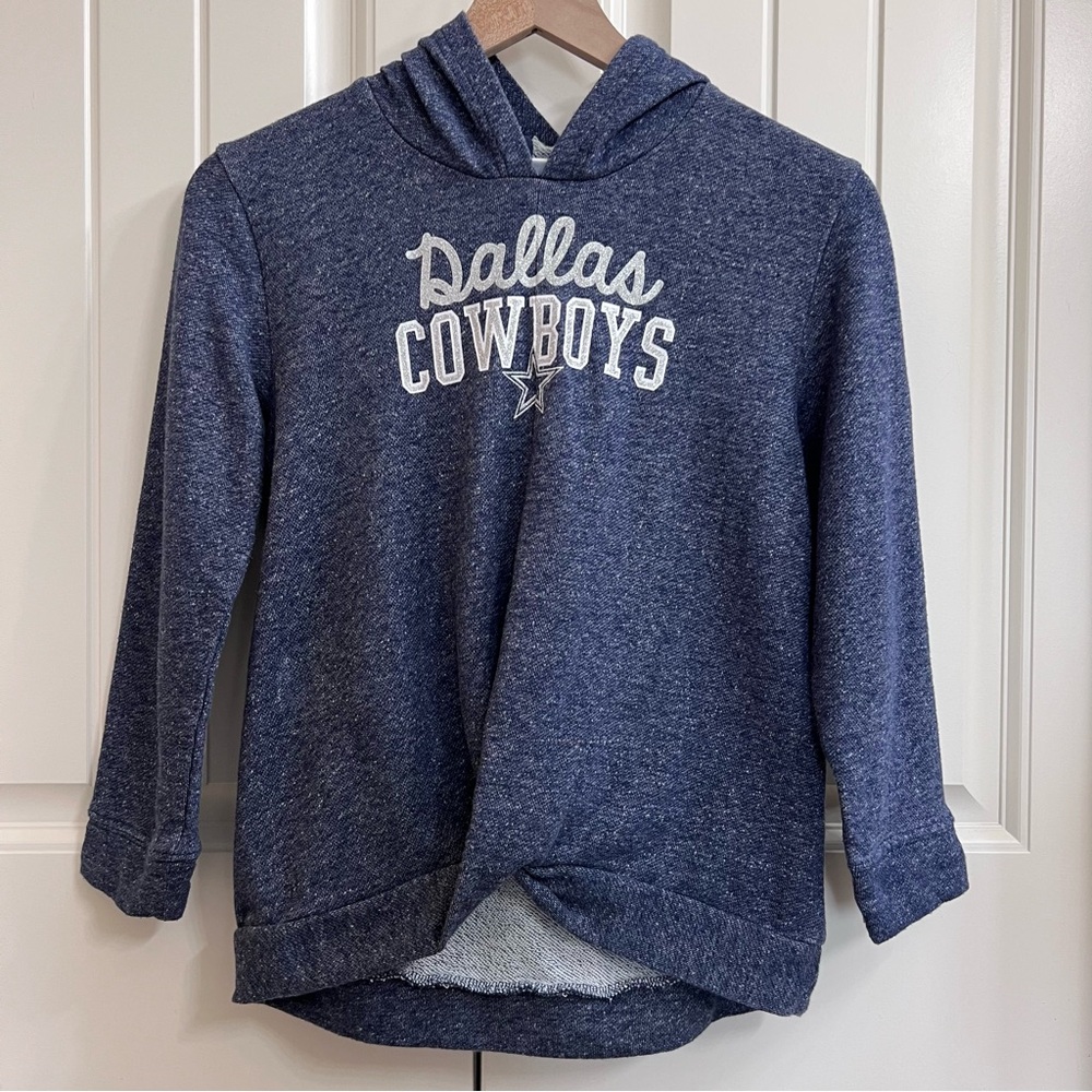 Dallas Cowboys Girls Sammy Twist Hoodie in Blue, Size L (12/14)